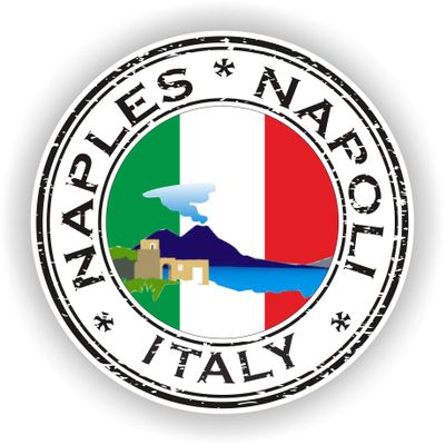1x Naples Napoli Italy Round Vinyl Waterproof Sticker - 5cm / 2inches