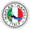 1x Naples Napoli Italy Round Vinyl Waterproof Sticker - 5cm / 2inches view 1