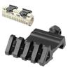 45 Degree Offset Mount 4 Slots Picatinny Rail Mount Low Profile Picatinny Offset Mount for Flashlight Laser Sights Optics (1PC) view 2