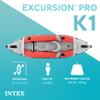 INTEX 68303EP Excursion Pro K1 Inflatable Kayak Set: Includes Deluxe 86in Kayak Paddles and High-Output Pump  SuperTough PVC  Adjustable Bucket Seat  1-Person  220lb Weight Capacity view 2