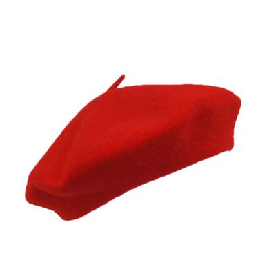 100% Wool Red Beret French Parisian Hat