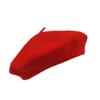100% Wool Red Beret French Parisian Hat view 1