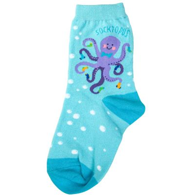 Foot Traffic Youth Novelty Socks, Funny Animal Socks, Sizes 125Y (Socktopus)