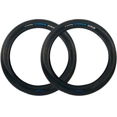 SE Bikes Chicane 26 x 3.5 BMX Durable Wire Bead Replacement OEM Dirt Street Bike Tire Bundle (Black)