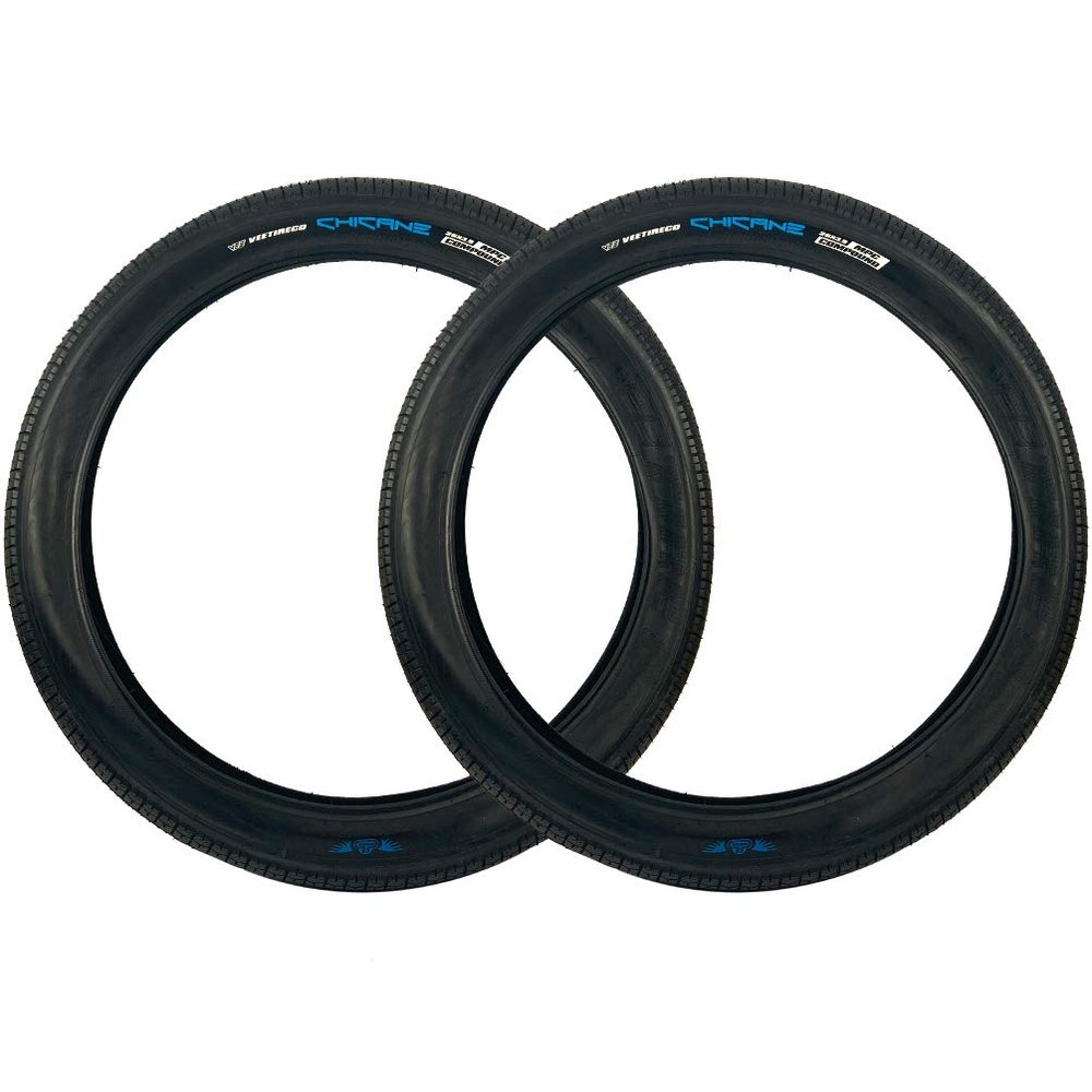 SE Bikes Chicane 26 x 3.5 BMX Durable Wire Bead Replacement OEM Dirt Street Bike Tire Bundle (Black)