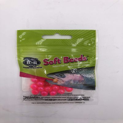BnR Tackle SBAJ8 Soft Beads, 8 mm, Sweet Pink Cherry, Neutral Buoyancy, 15/Pack