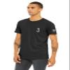 Daxton Adult Unisex Black Tshirt Custom Sports Team Numbers, Number 3, Size 2XL view 1