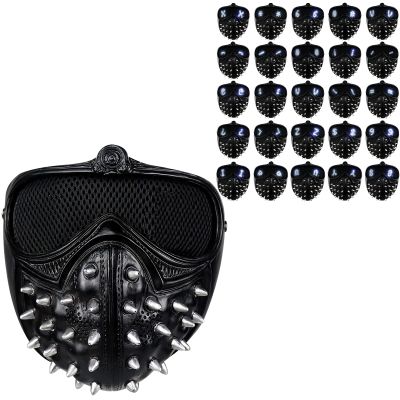 LED Watch Dogs Wrench Mask with Rivet Halloween Cosplay Costume Props Adult