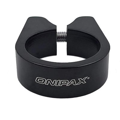 ONIPAX Bicycle Seat Post Clamp Aluminum Alloy 31.8MM/34.9MM Black (31.8MM)