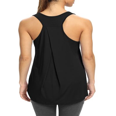 Bestisun Womens Tunic Workout Tops Running Shirts Long Athletic Tanks Racerback Yoga Clothes Black XXL