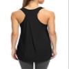 Bestisun Womens Tunic Workout Tops Running Shirts Long Athletic Tanks Racerback Yoga Clothes Black XXL view 1