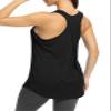 Bestisun Womens Tunic Workout Tops Running Shirts Long Athletic Tanks Racerback Yoga Clothes Black XXL view 3
