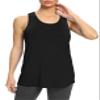 Bestisun Womens Tunic Workout Tops Running Shirts Long Athletic Tanks Racerback Yoga Clothes Black XXL view 4