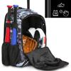 ZOEA Baseball Bat Bag Backpack, T-Ball & Softball Equipment & Gear for Youth and Adults, Large Capacity Holds 4 Bats, Helmet, Gloves, Cleats,Shoes Compartment & Helmet Holder (Camouflage White) view 3