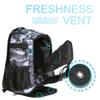 ZOEA Baseball Bat Bag Backpack, T-Ball & Softball Equipment & Gear for Youth and Adults, Large Capacity Holds 4 Bats, Helmet, Gloves, Cleats,Shoes Compartment & Helmet Holder (Camouflage White) view 4
