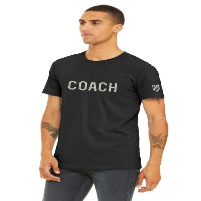 Daxton Adult Unisex Black Tshirt Custom Sports Team Numbers, Number Coach, Size 2XL