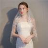 EllieHouse Womens Short Fingertip Length 1 Tier Lace White Wedding Bridal Veil With Metal Comb L98WT view 3