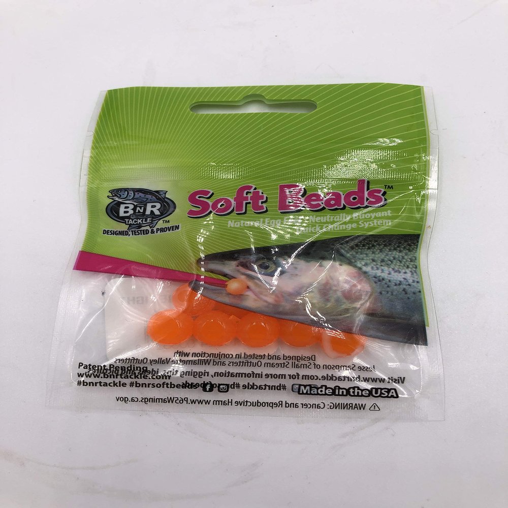 BnR Tackle SBRL10 Soft Beads, 10 mm, roe Light, Neutral Buoyancy, 10/Pack