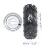WPHMOTO 16X8-7 Front Tubeless Wheel Tire with Rim and Disc Brake Wheel Rim Hub & Steering Knuckle for Go Kart UTV Quad Bike Buggy Utility Vehicles view 2