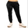 ALWAYS Women's Velvet Velour Joggers - Solid Basic Premium Soft Stretch Warm Winter Sweatpants Pants Black 2XL view 1
