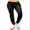 ALWAYS Women's Velvet Velour Joggers - Solid Basic Premium Soft Stretch Warm Winter Sweatpants Pants Black 2XL view 2