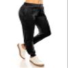 ALWAYS Women's Velvet Velour Joggers - Solid Basic Premium Soft Stretch Warm Winter Sweatpants Pants Black 2XL view 3