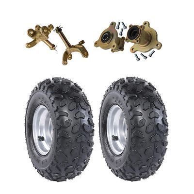 WPHMOTO 145/70-6 Front Tubeless Wheel Tire with 6'' Rim and Disc Brake Wheel Rim Hub & Steering Knuckle for ATV Go Kart UTV Quad Bike 4 Wheelers