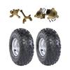 WPHMOTO 145/70-6 Front Tubeless Wheel Tire with 6'' Rim and Disc Brake Wheel Rim Hub & Steering Knuckle for ATV Go Kart UTV Quad Bike 4 Wheelers view 1