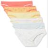 Amazon Essentials Women's Cotton Bikini Brief Underwear (Available in Plus Size), Pack of 6, Lemon/Multicolor/Pineapple/Stripe, Large view 1