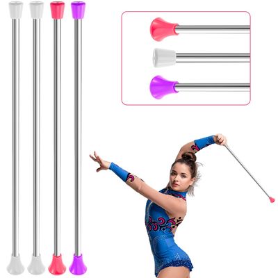 4 Piece Kids' Gymnastics Batons - Unisex Dance Batons for Talent Shows, Artistic Dancing and Twirling in Pink, White, Purple