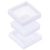 BENECREAT 12PCS Gemstone Display Box - 2" x 0.8" White Jewelry Box with Clear Lid for Gems, Rings, Earrings, Craft Storage view 4