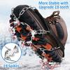 WIN.MAX Crampons for Shoes, Traction Cleats Ice Snow Grips with 19 Stainless Steel Spikes, Shoe Talons Anti - Slip Boots Spikes for Walking, Jogging, Climbing and Hiking (Black, M) view 2