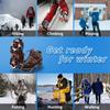 WIN.MAX Crampons for Shoes, Traction Cleats Ice Snow Grips with 19 Stainless Steel Spikes, Shoe Talons Anti - Slip Boots Spikes for Walking, Jogging, Climbing and Hiking (Black, M) view 4