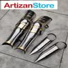 ARTIZANSTORE Brass Steel Greaves Medieval LARP Armor Leg Guard Halloween Costume view 2