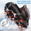 WIN.MAX Crampons for Shoes, Traction Cleats Ice Snow Grips with 19 Stainless Steel Spikes, Shoe Talons Anti - Slip Boots Spikes for Walking, Jogging, Climbing and Hiking (Black, XL) view 2