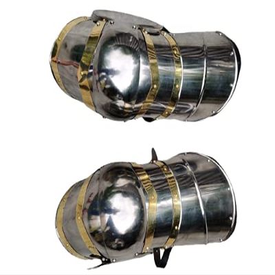 ARTIZANSTORE Brass Gothic Functional Knights Armor Greaves Leg Medieval Costume