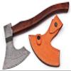 TBA Damascus Steel Tomahawk view 1