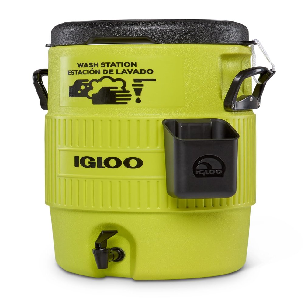 Igloo Hardsided Commerical Acid Green 10-Gallon Seat Top Wash Station