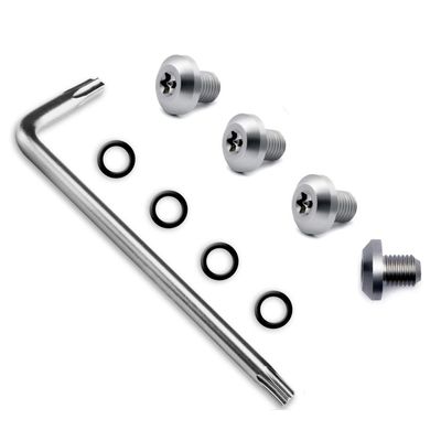 1911 Slim Grip Screws, 4 O Rings, T10 Torx Key, Silver 1911 Short Screws