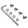 1911 Slim Grip Screws, 4 O Rings, T10 Torx Key, Silver 1911 Short Screws view 1