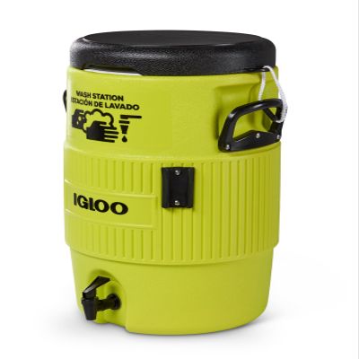 Igloo Hardsided Commerical Acid Green 5-Gallon Seat Top Plastic Wash Station