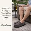 Dearfoams Men's Keaton Memory Foam Moccasin with Wide Widths Slipper, Pavement Microsuede, Medium view 2