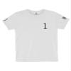 Daxton Adult Unisex White Tshirt Custom Sports Team Numbers, Number 1, Size XS view 4