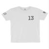 Daxton Adult Unisex White Tshirt Custom Sports Team Numbers, Number 13, Size 3XL view 4