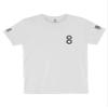 Daxton Adult Unisex White Tshirt Custom Sports Team Numbers, Number 8, Size S view 4