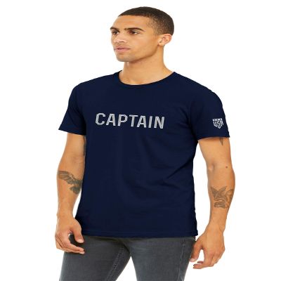 Daxton Adult Unisex Navy Tshirt Custom Sports Team Numbers, Number Captain, Size 1XL