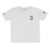 Daxton Adult Unisex White Tshirt Custom Sports Team Numbers, Number 3, Size L view 4