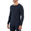 Fruit of The Loom Men's Recycled Waffle Thermal Underwear Henley Top, Navy, 4X-Large view 2