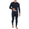 Fruit of The Loom Men's Recycled Waffle Thermal Underwear Set (Top and Bottom), Navy, Large view 1