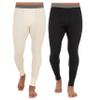 Fruit of The Loom Men's 2-Pack Recycled Waffle Thermal Underwear Bottom, Black/Natural, 4X-Large view 1